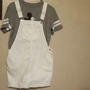 White overall skirt